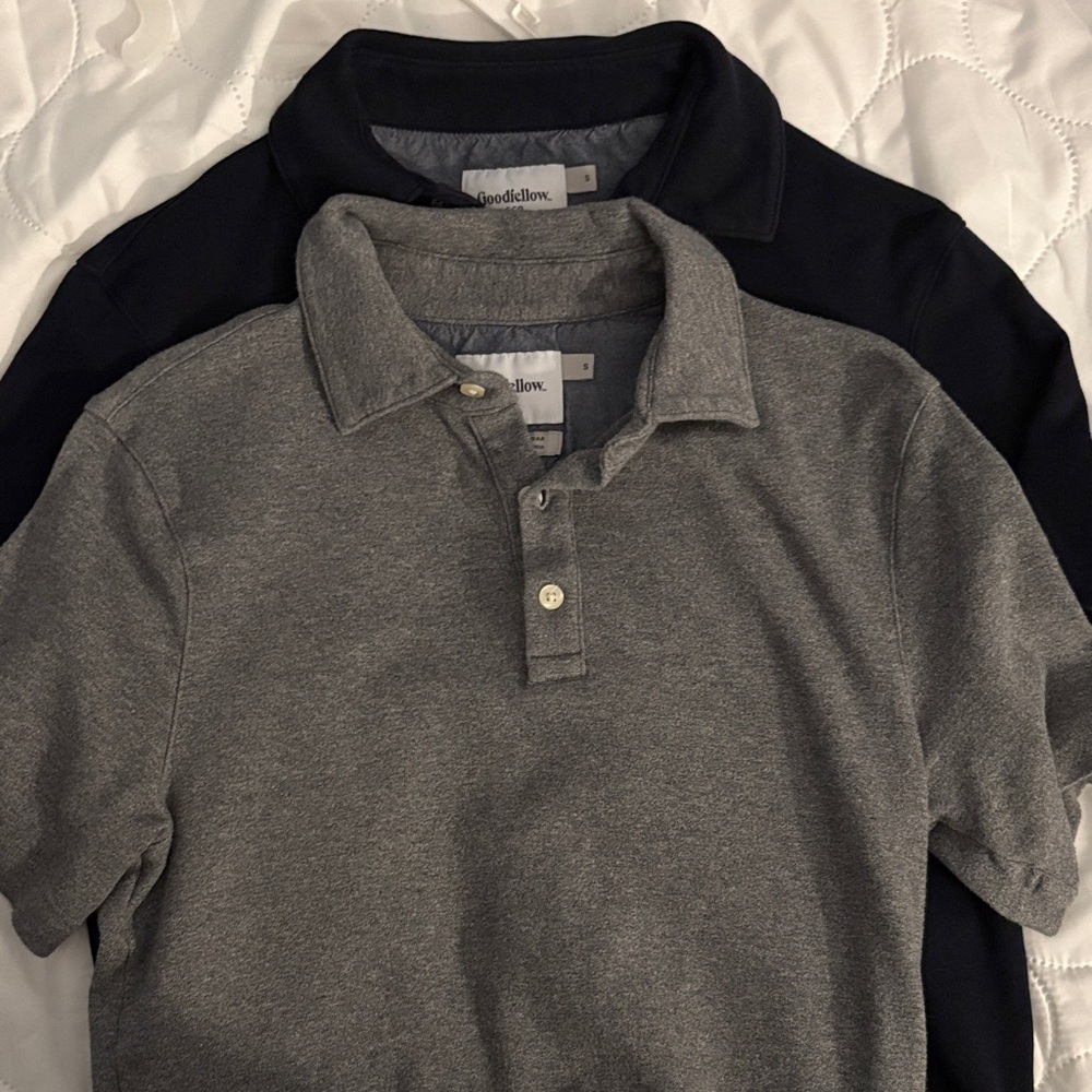 Goodfellow & Co Men's Small Gray and Black Polo Shirts
